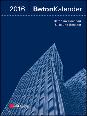 cover image of Beton-Kalender 2016 Schwerpunkte